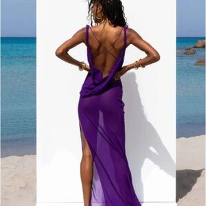 Rat & Boa Vibrant Purple Backless Dress